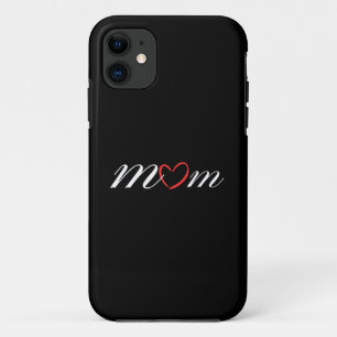 Elegant Mom Script with heart iPhone 11 Case