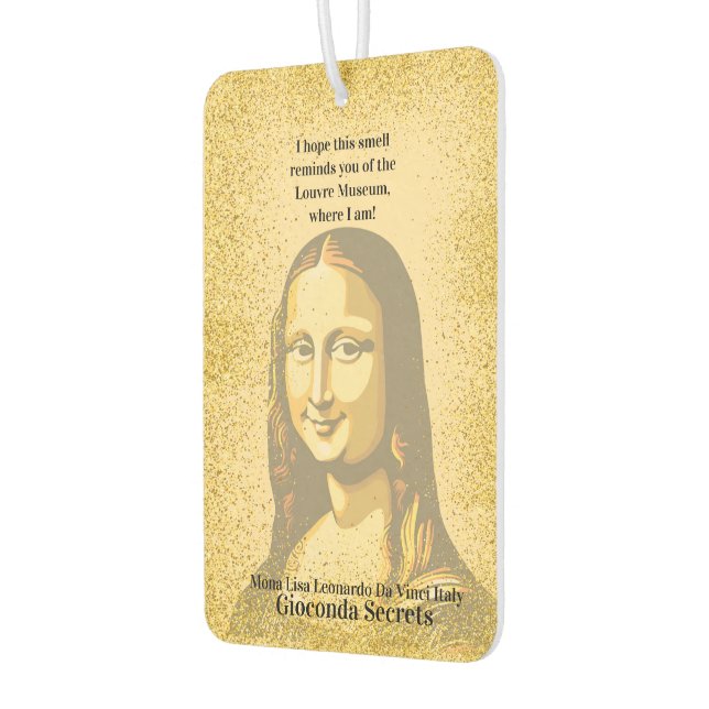 Elegant Mona Lisa Gioconda Leonardo Da Vinci Art Car Air Freshener (Left)
