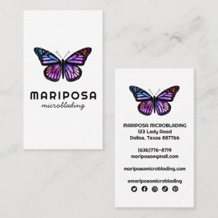 Elegant Monarch Butterfly Aesthetician Beauty Salo Business Card
