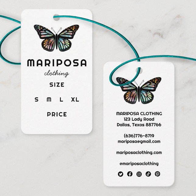 Elegant Monarch Butterfly CUSTOM Price Hang Tag (Elegant Monarch Butterfly CUSTOM Price Size Hang Tag
)