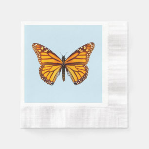 Elegant Monarch Butterfly Party Napkin