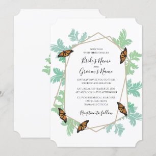 Elegant Monarch Butterfly Wedding Invitations