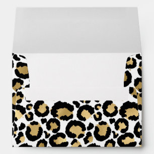 Elegant Monochromatic Leopard Spots Wild Glam Envelope