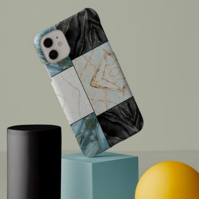 Elegant monochrome Marble pattern modern aesthetic Case-Mate iPhone Case (Creator Uploaded)