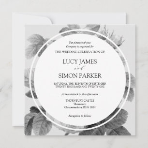 Elegant monochrome vintage French Roses