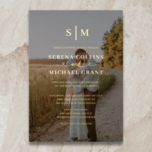 Elegant Monogram 2 Photo Wedding