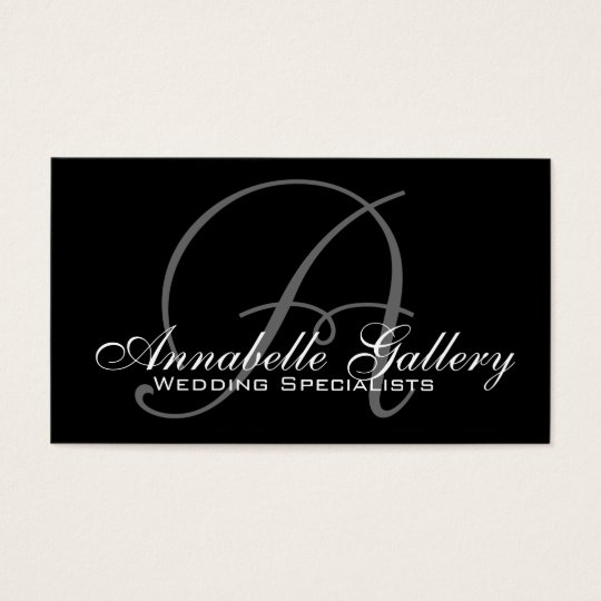 Elegant Monogram A Customisable Business Card