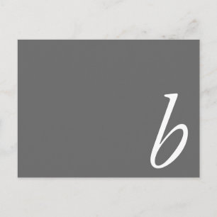 Elegant Monogram B Black and White Card