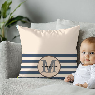 Elegant Monogram Babyshower Gift Baby Bib Cushion