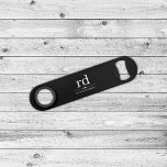 Elegant Monogram Black and White Groomsmen Gift<br><div class="desc">Looking for a practical and stylish groomsmen gift? Look no further than this elegant bottle opener, featuring black and white Classic Monogram Initials. With its timeless charm and simple, classic design, this bottle opener is the perfect addition to any best man proposal or groomsman box. Crafted from high-quality materials, this...</div>