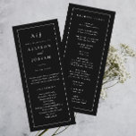 Elegant Monogram Black and White Wedding Programme<br><div class="desc">Elegant Monogram Black and White Wedding Program. Click the edit button to customise this design with your details.</div>
