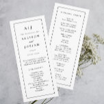Elegant Monogram Black and White Wedding Programme<br><div class="desc">Elegant Monogram Black and White Wedding Program. Click the edit button to customise this design with your details.</div>
