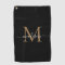 Elegant Monogram Black Gold Girly Script Name