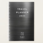 Elegant Monogram Black Travel Planner<br><div class="desc">Elegant Monogram Black Travel Planner.</div>