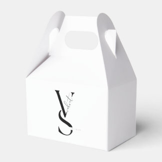 Elegant Monogram Black & White Favour Box 