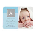 Elegant Monogram Block Baby Boy Sky Blue Birth