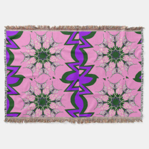 Elegant Monogram Bloom: Beautifully Personal Motif Throw Blanket