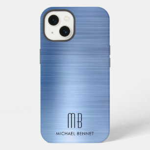 Elegant Monogram Blue iPhone 13 Case