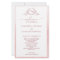Elegant  Monogram Blush Pink Wedding Program