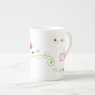 Elegant Monogram Bone China Mug