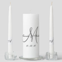 Elegant Monogram Bride Groom Names Date Wedding
