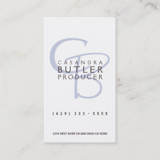 Elegant Monogram Business Card