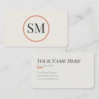 Elegant Monogram Business Card | Modern Minimalist