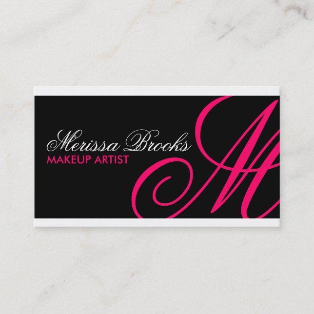 Elegant Monogram Business Cards (Front)