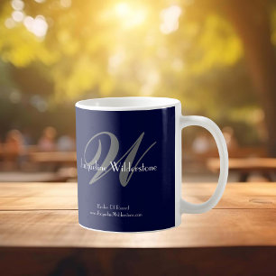 Elegant Monogram Chic Professional Realtor Coffee  Mug