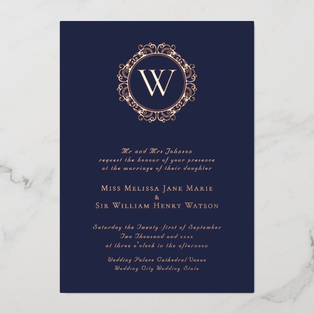 Elegant Monogram Classic Wedding (Front)
