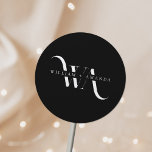 Elegant Monogram Classic Wedding Typography Round Sticker<br><div class="desc">Elegant Monogram Classic Wedding Typography Classic Round Sticker</div>