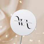 Elegant Monogram Classic Wedding Typography Round Sticker<br><div class="desc">Elegant Monogram Classic Wedding Typography Classic Round Sticker</div>