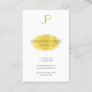 Elegant Monogram Clean Design Trendy Modern Plain Business Card