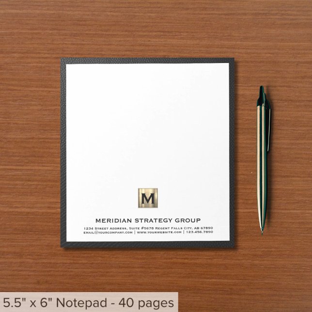 Elegant Monogram Consulting Notepad (Creator Uploaded)