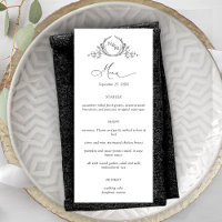 Elegant Monogram Crown Crest Wedding