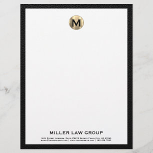 Elegant Monogram Custom Letterhead