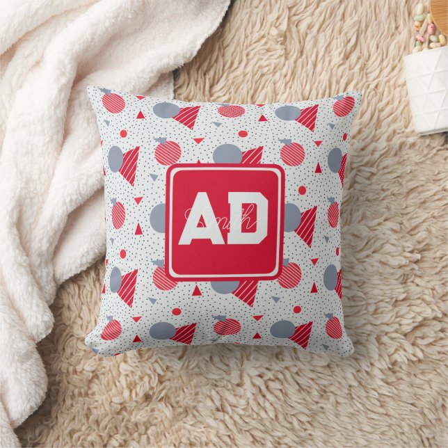 Elegant Monogram Custom Pillow For Kids Birthday (Blanket)