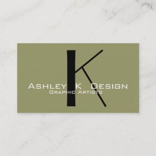 Elegant Monogram Customisable Business Card