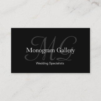 Elegant Monogram Customisable Business Card