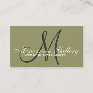 Elegant Monogram Customisable Business Card