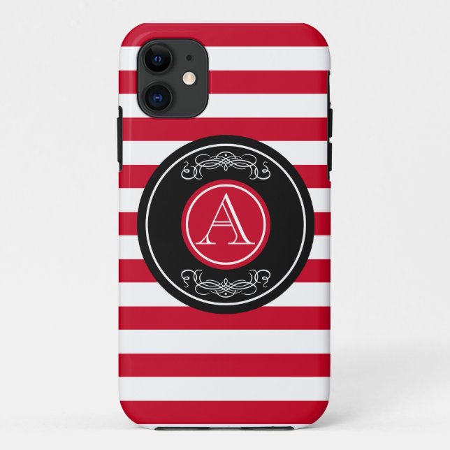 Elegant monogram design Case-Mate iPhone case (Back)