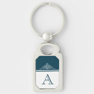 Elegant monogram design key ring