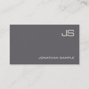 Elegant Monogram Design Modern Plain Luxury Trendy Business Card