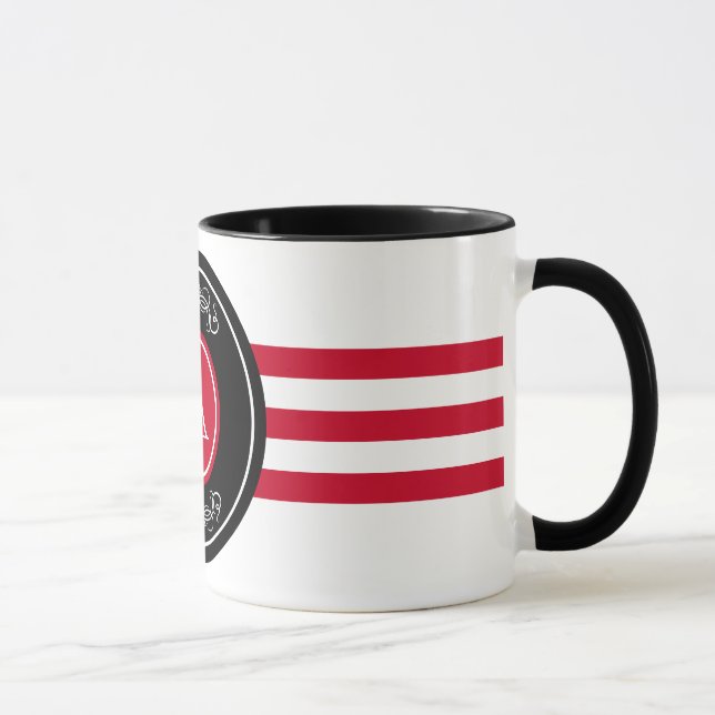 Elegant monogram design mug (Right)
