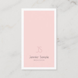 Elegant Monogram Design Sleek Plain Luxury Trendy Business Card