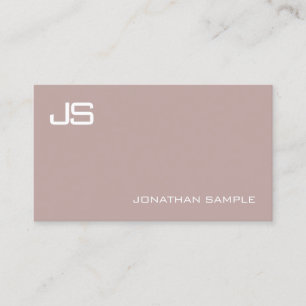 Elegant Monogram Design Trendy Modern Plain Luxury Business Card