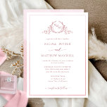 Elegant Monogram Dusty Rose Watercolor Wedding Inv Invitation<br><div class="desc">Delight friends and family with this elegant wedding invitation showcasing exquisite fine hand drawn leafy botanical monogram with bride and groom's initials. Front invitation trimmed with thin dusty rose and blush hues watercolor frame, while invitation's back featuring beautiful watercolor wash in dusty rose and blush hues. Clean and simple design...</div>