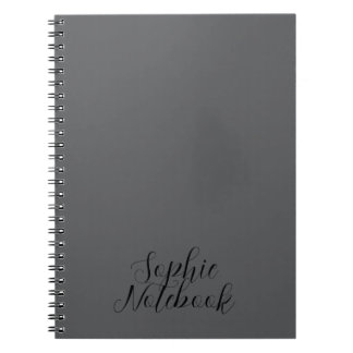 Elegant Monogram Floral Pattern Personalized Name  Notebook