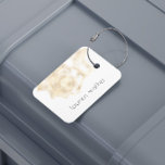 Elegant Monogram Gold Coastal Seashell Luggage Tag<br><div class="desc">Luggage tag featuring a personalised monogram in an elegant font paired with a gold seashell illustration.</div>