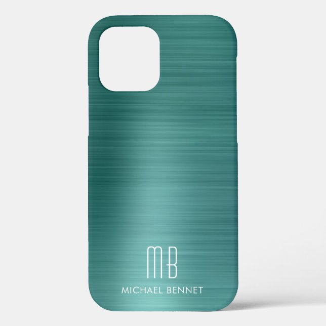 Elegant Monogram Green Case-Mate iPhone Case (Back)